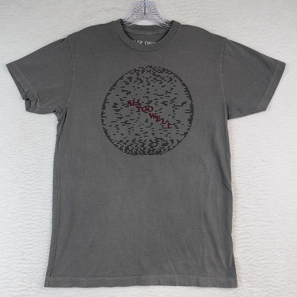 Taylor Swift T-Shirt All Too Well Lyrics Gray Short Sleeve Tour Size Medium - Picture 1 of 11